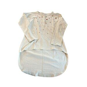 Tea Collection Metallic Stars Henley Tunic Top Size 16